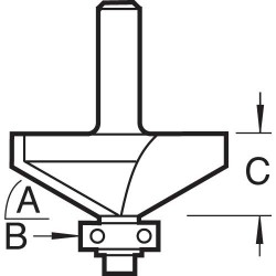 C138X1/4TC Self guided chamfer 60 degrees x 12.7mm cut