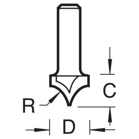 C141X1/4TC Panel veining 4.8mm radius