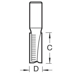 C153SX1/2TC Two Flute 12.7mm diameter x 50mm Cut Scale