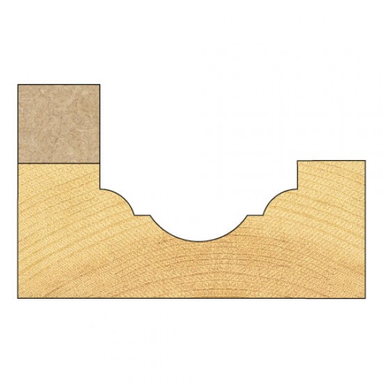 C203X1/2TC Bearing guided classic panel 6.3mm radius