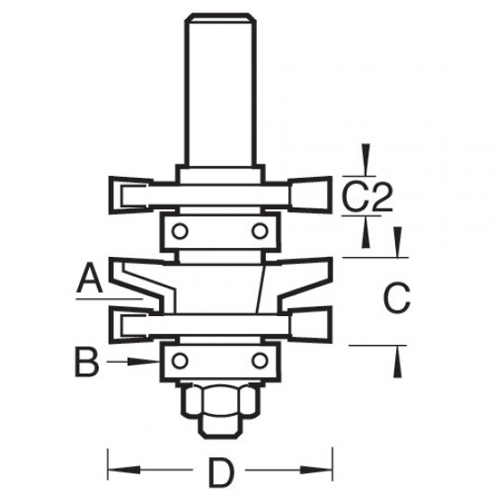 C204X1/2TC Easyset profile scribe bevel 10 degree
