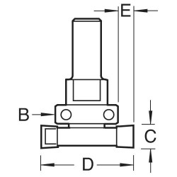 C208X1/2TC Intumescent cutter 10mm x 40mm