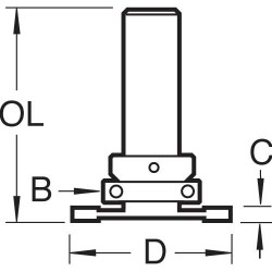 C210AX1/4TC Weatherseal groover 2mm x 7mm