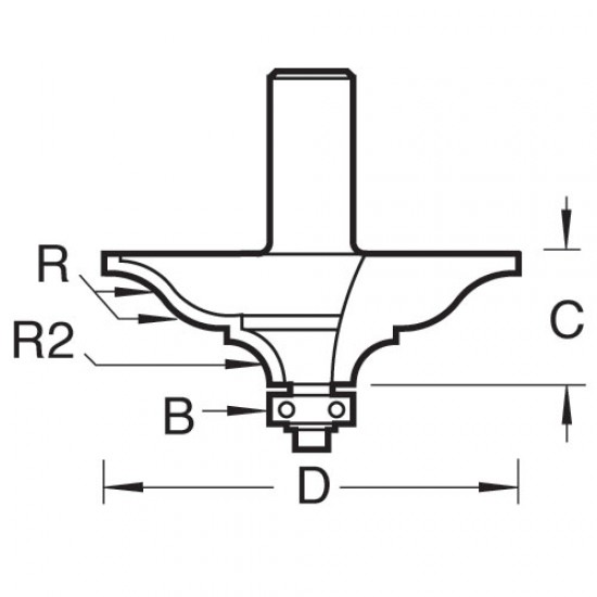 C217X1/2TC Bearing guided elegant mould 10.5mm radius