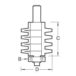 C219X1/2TC Finger jointer 35mm diameter x 38.1mm