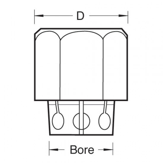 CE/CNS/8/635 Collet extension 8mm collet nut set 1/4" (6.35mm)