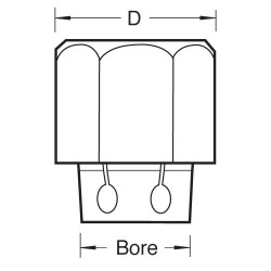 CNS/T5/635 Collet and nut set T5 6.35mm (1/4)
