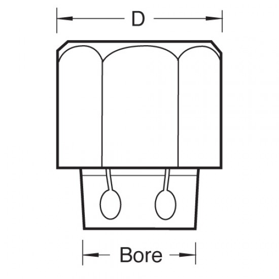 CNS/T5/635 Collet and nut set T5 6.35mm (1/4)