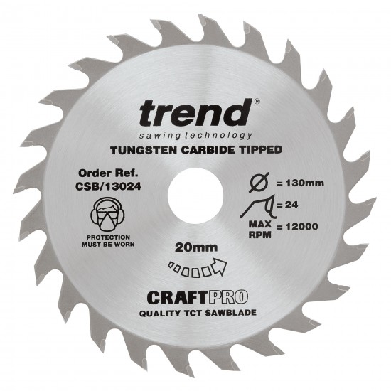 CSB/13024 Craft saw blade 130mm x 24 teeth x 20mm