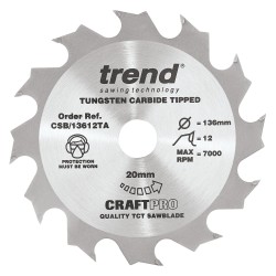 CSB/13612TA Craft saw blade 136 x 12 teeth x 20 thin