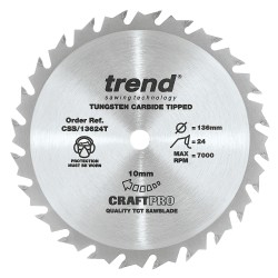 CSB/13624T Craft saw blade 136 x 24 teeth x 10 thin