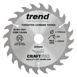 CSB/15024 Craft saw blade 150mm x 24 teeth x 20mm