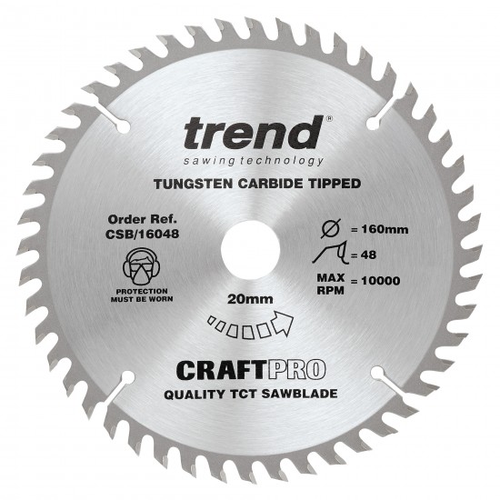 CSB/16048 Craft saw blade 160mm x 48 teeth x 20mm