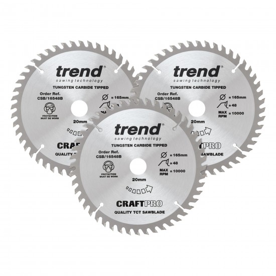 CSB/165/3PK/A Craft saw blade triple pack