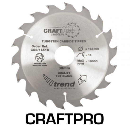 CSB/16518 Craft saw blade 165mm x 18 teeth x 30mm