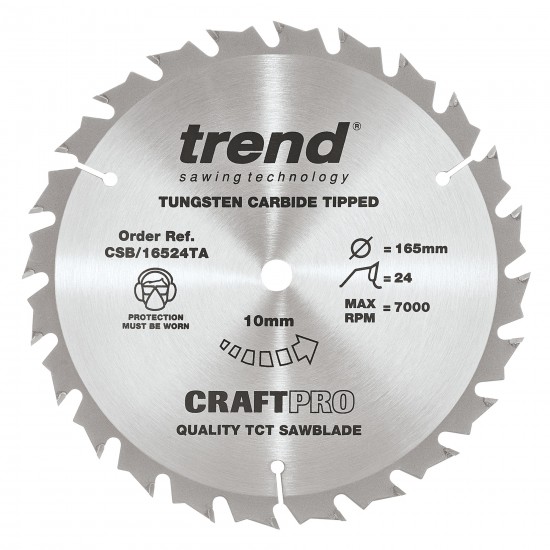 CSB/16524TA Craft saw blade 165 x 24 teeth x 10 thin