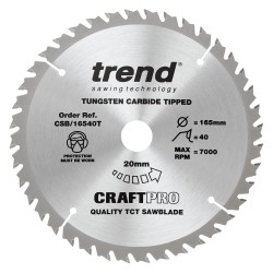 CSB/16540T Craft saw blade 165mm x 40 teeth x 20 thin