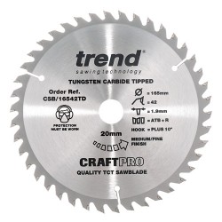 CSB/16542TD Craft saw blade 165mm x 42 teeth x 20 thin