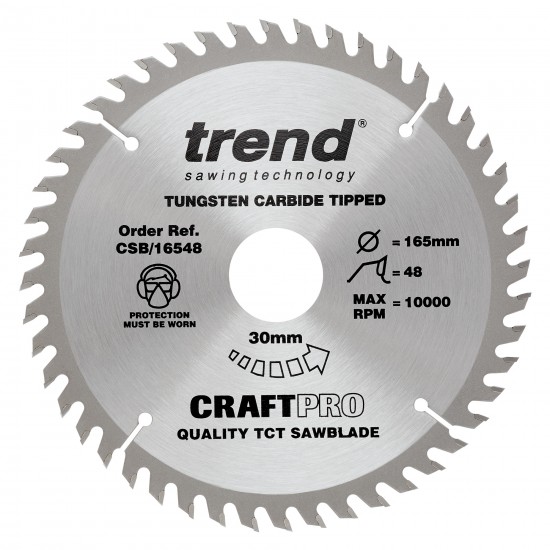 CSB/16548 Craft saw blade 165mm x 48 teeth x 30mm