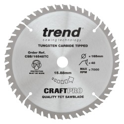 CSB/16548TC Craft saw blade 165mm x 48 teeth x 15.88 thin