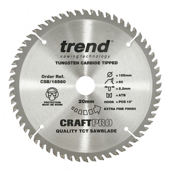 CSB/16560 Craft saw blade 165mm x 60 teeth x 20mm