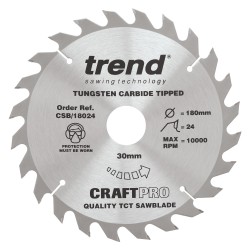 CSB/18024 Craft saw blade 180mm x 24 teeth x 30mm