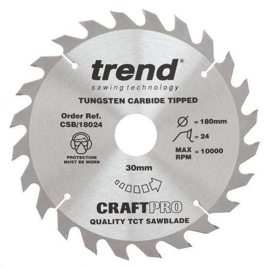 CSB/18024 Craft saw blade 180mm x 24 teeth x 30mm