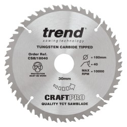 CSB/18040 Craft saw blade 180mm x 40 teeth x 30mm