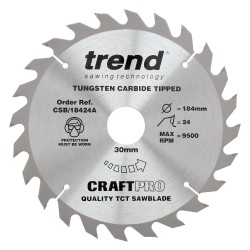 CSB/18424A Craft saw blade 184mm x 24 teeth x 30mm