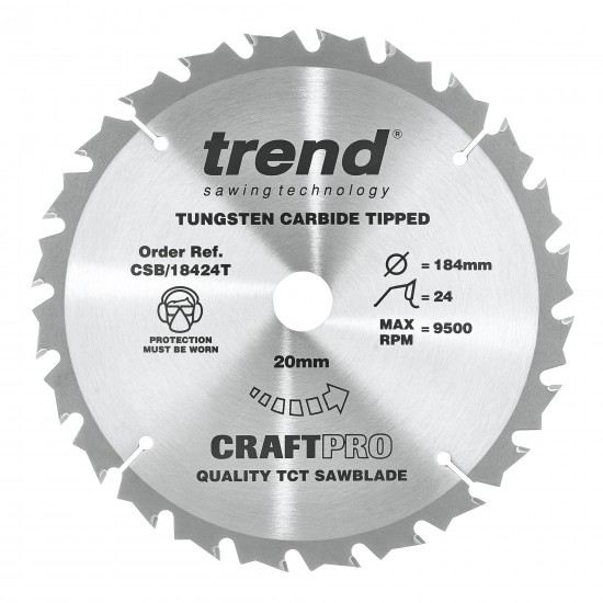 CSB/18424T Craft saw blade 184mm x 24 teeth x 20 thin