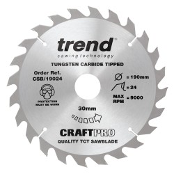 CSB/19024 Craft saw blade 190mm x 24 teeth x 30mm