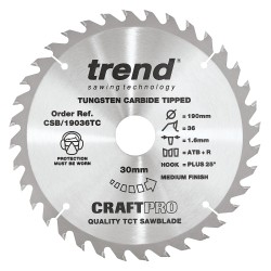 CSB/19036TC Craft saw blade 190mm x 36 teeth x 30 x 1.55 for DCS575