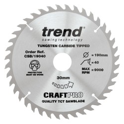 CSB/19040 Craft saw blade 190mm x 40 teeth x 30mm