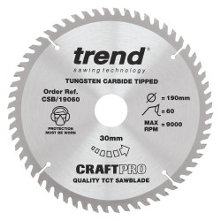 CSB/19060 Craft saw blade 190mm x 60 teeth x 30mm