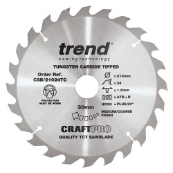 CSB/21024TC Craft saw blade 210mm x 24 teeth x 30 x 1.8 for DCS7485