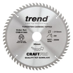 CSB/21560 Craft saw blade 215mm x 60 teeth x 30mm