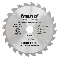CSB/23024 Craft saw blade 230mm x 24 teeth x 30mm