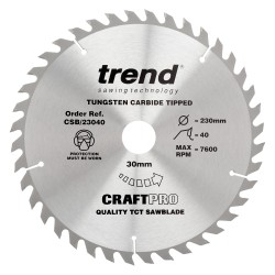 CSB/23040 Craft saw blade 230mm x 40 teeth x 30mm