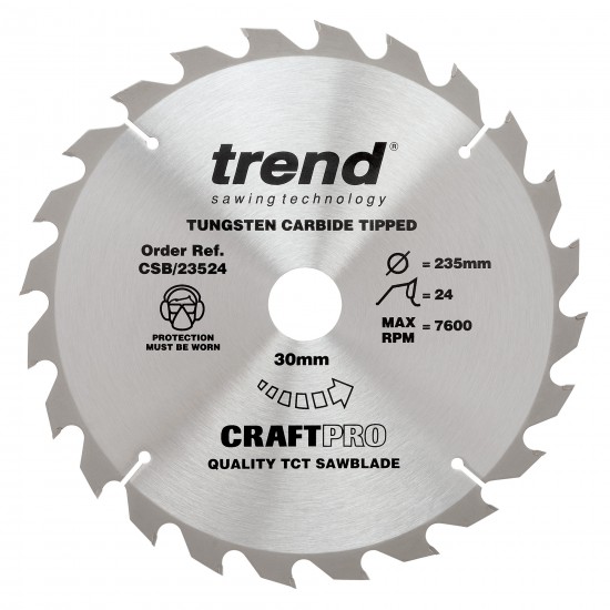 CSB/23524 Craft saw blade 235mm x 24 teeth x 30mm