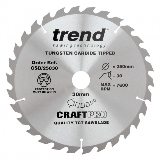 CSB/25030 Craft saw blade 250mm x 30 teeth x 30mm