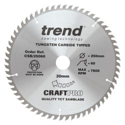 CSB/25060 Craft saw blade 250mm x 60 teeth x 30mm