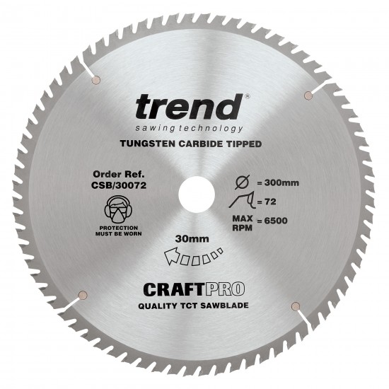CSB/30072 Craft saw blade 300mm x 72 teeth x 30mm