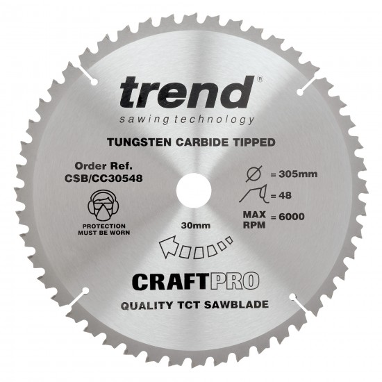 CSB/CC30548 Craft saw blade crosscut 305mm x 48 teeth x 30mm