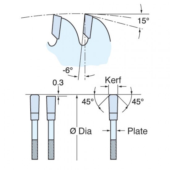 CSB/AP25496 Craft saw blade aluminium and plastic 254 x 96 teeth x 30