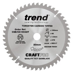 CSB/CC19048T Craft saw blade crosscut 190mm x 48 teeth x 20mm thin