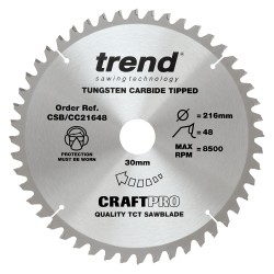 CSB/CC21648 Craft saw blade crosscut 216mm x 48 teeth x 30mm