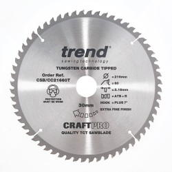 CSB/CC21660T Craft saw blade crosscut 216mm x 60 teeth x 30mm thin