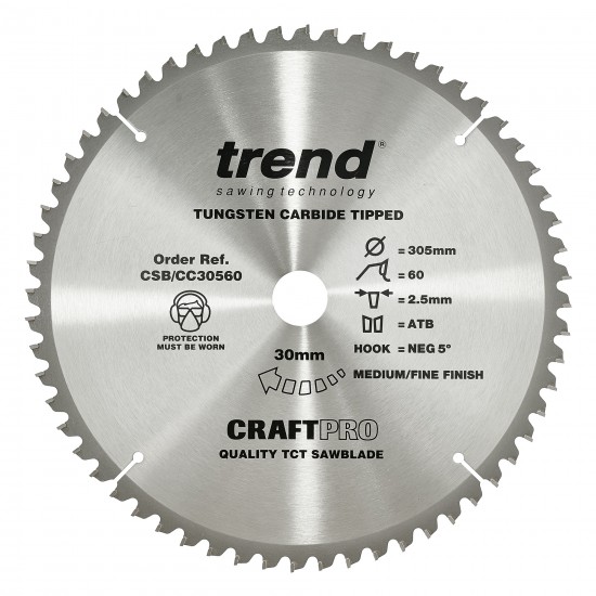 CSB/CC30560 Craft saw blade crosscut 305mm x 60 teeth x 30mm
