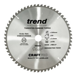 CSB/CC30560A Craft saw blade crosscut 305mm x 60 teeth x 30mm