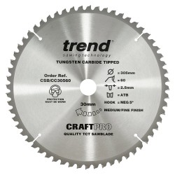 CSB/CC30560T Craft saw blade crosscut 305mm x 60 teeth x 30mm